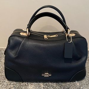 NWT COACH LANE SATCHEL w/ detachable strap, leather, zip top, beautiful!